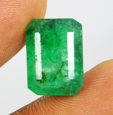Natural Colombian Green Emerald 9.40 Ct Emerald Cut Certified Loose Gemstone