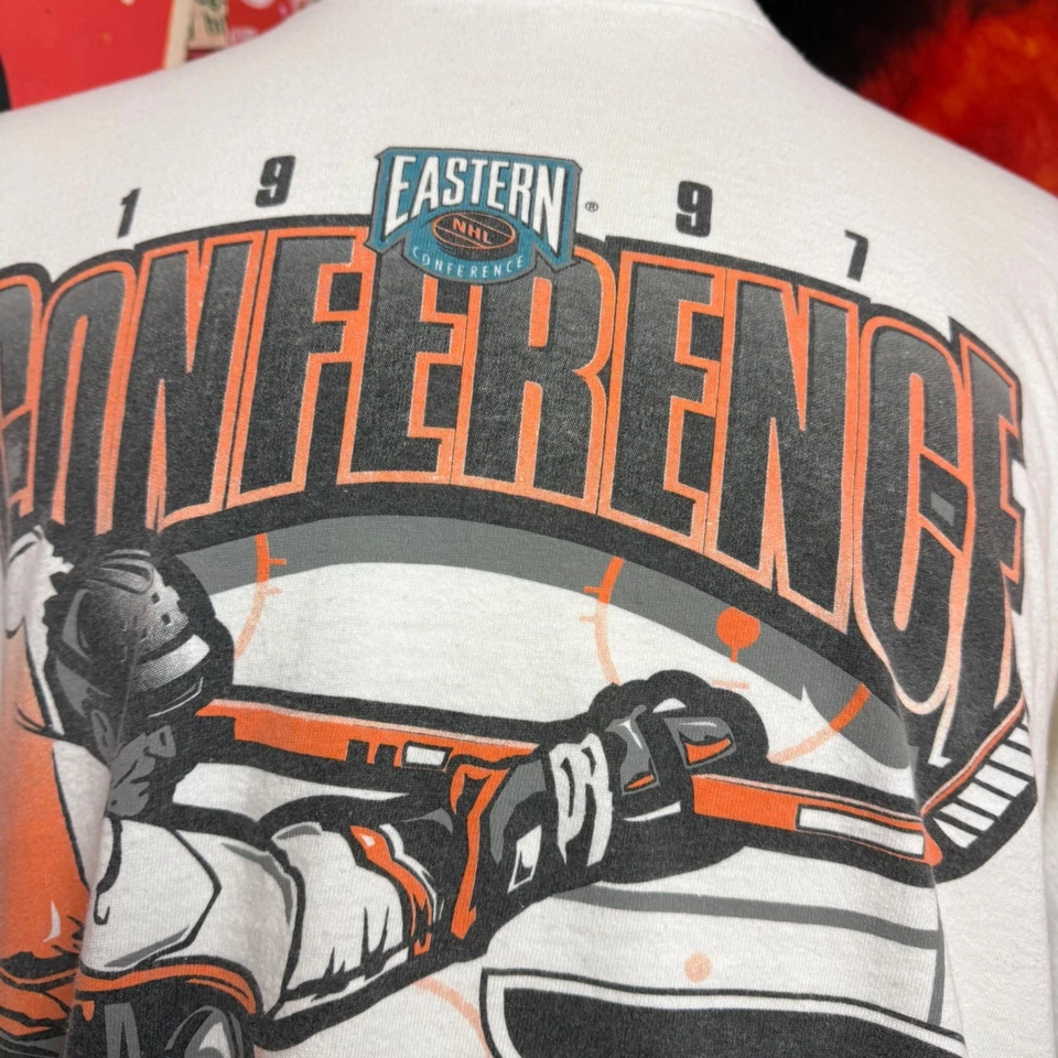Vintage Philadelphia Flyers 1997 Eastern Conference Champions NHL T Shirt Sz 2XL - Image 2 of 4