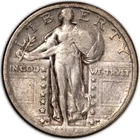1924-D Denver Standing Liberty Quarter SLQ 25c Very Fine VF+
