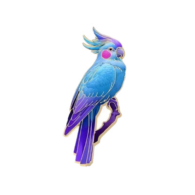 Blauer Papagei Anstecker Pin Ara Anstecknadel Parrot Vogel Badge Bird Revers