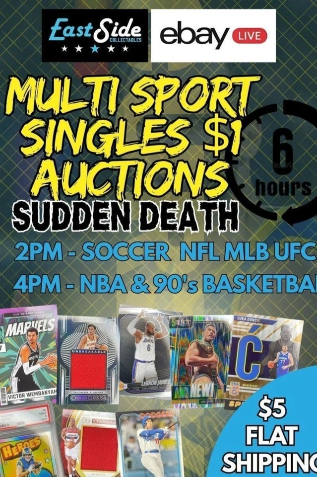 🇦🇺 6HR MEGA STREAM 🇦🇺 INSANE MULTI SPORT SINGLES SHOW 🇦🇺 $1 AUCTIONS