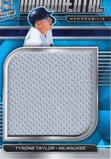 2021 Panini Spectra Tyrone Taylor Monumental Memorabilia Neon Blue 14/50 #MM-TT