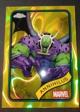 2025 TOPPS CHROME MARVEL ANNIHILUS YELLOW LAVA REFRACTOR #118