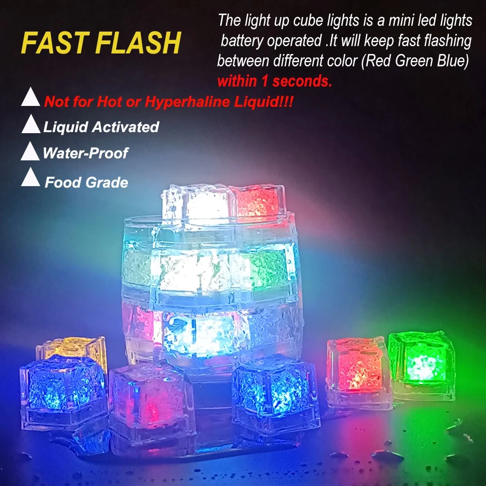 Light Up Ice Cubes Light Glowing in the Dark for Parties Wedding Pool Decoration