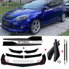 For Ford Focus Front Rear Bumper Lip Spoiler Splitter Body Kit Side Skirt Glossy For Ford Focus Front Rear Bumper Lip Spoiler Splitter Body Kit Side Skirt Glossy