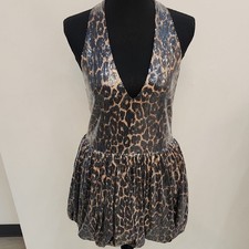 Fashion Nova Sequin Leopard Dress size Large