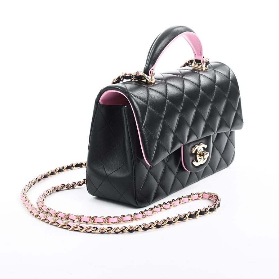 CHANEL Top Handle Mini Classic Handbag AS2431 Shoulder Bag / black Women image 2