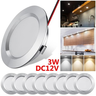 8er LED Einbauleuchten Flach Spot Einbaustrahler Dimmbar Wohnmobil Wohnwagen 12V