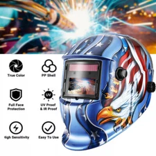 True Color Solar Powered Auto Darkening Welding Hood Helmet for TIG MIG ARC