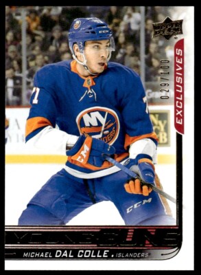 2018-19 Upper Deck Young Guns EXCLUSIVES  /100 Michael Dal Colle Rookie New York