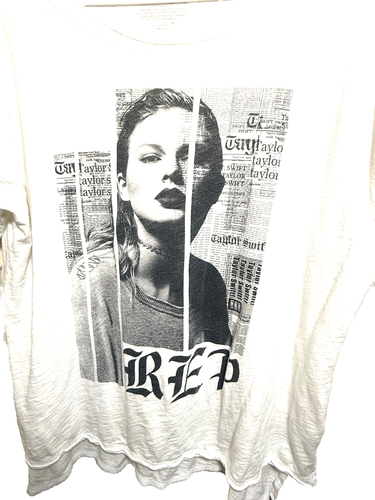 Taylor Swift weißes Reputation Stadium Tour Konzert T-Shirt Größe Small Oversized - Bild 3 von 5