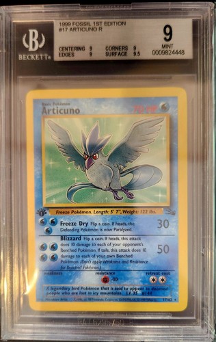 Articuno (1st Edition) graded BGS 9 for sale on eBay