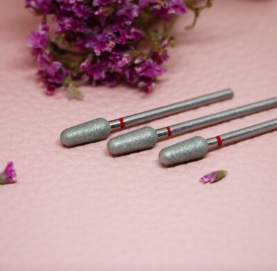 Nagel Bohrer Bits Diamant 5 mm Knospe groß fein rot Nagelhaut sauber Maniküre 1 Stück