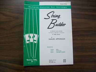Belwin Course For Strings (Violin) Book One Copyright 1960 By Belwin - Fine Cond