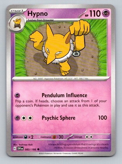 2023 Pokemon Card Scarlet & Violet Hypno 83/198