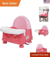 Portable Feeding Booster Seat with Swing Tray - Easy Cleanup  3-Point Harness