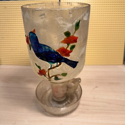 Handcrafted glass Jug VTG Candle Holder (Unique and Very Rare!) 12inches High