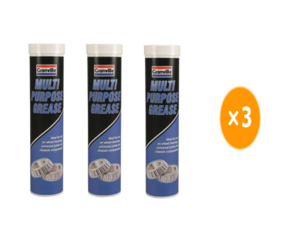 3 x Granville Lithium Fett Mehrzweck Kartusche mit hohem Schmelzpunkt 400 g