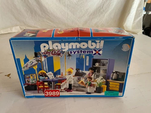 Playmobil 3989 City Cafe System X 1997 Vintage Rare Sealed Box New Retired