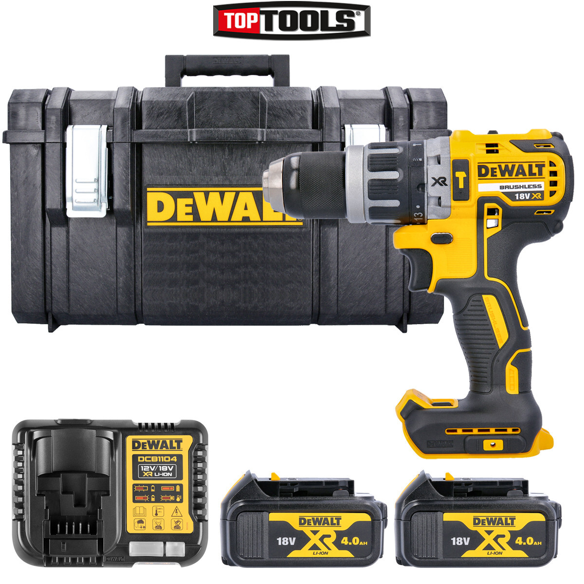 Dewalt DCD796 XR 18V Brushless Combi Drill x 4Ah Batteries
