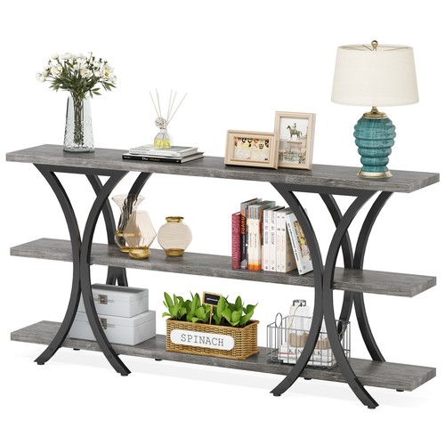 Industrial Foyer Table Narrow Long Hallway Entryway Table TV Stand Console Table - Picture 14 of 14
