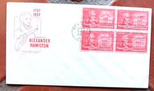 ALEXANDER HAMILTON FAMOUS DUEL PISTOL VS AARON BURR 1957 FARNAM GUN CACHET FDC