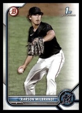 2022 Bowman Draft Karson Milbrandt #BD-87 Miami Marlins