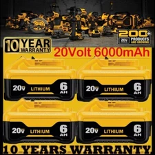 20V 5/6Ah Replacement For DeWalt DCB206 20Volt Max Li-Ion DCB207 Lithium Battery