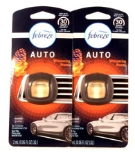2 Ct Febreze 0.06 Oz Auto Whispering Woods Vent Clip Air Freshener Up To 30 Days