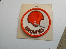 Vintage 1970s Embroidered NFL Cleveland Browns Jacket Patch 3" Wide