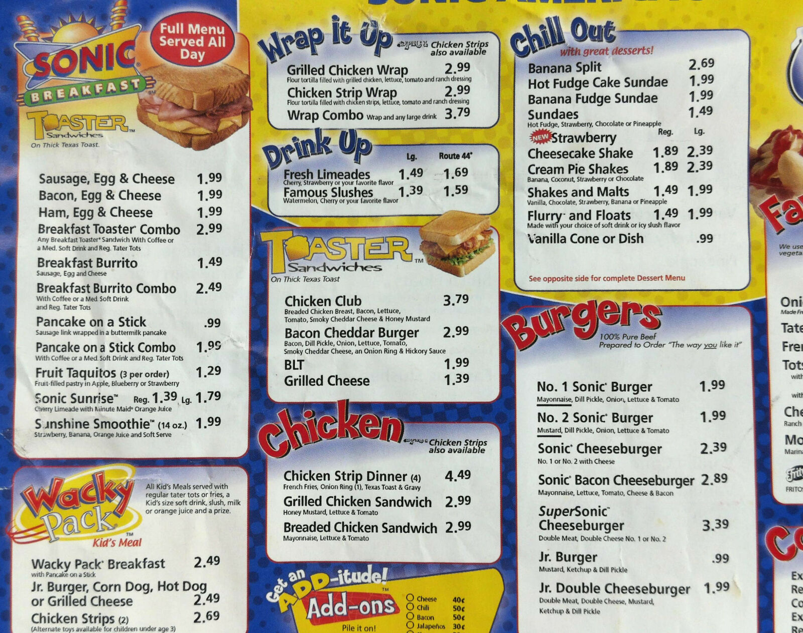 Sonic's first menu (1959)  Vintage menu, Fast food menu, Diner menu