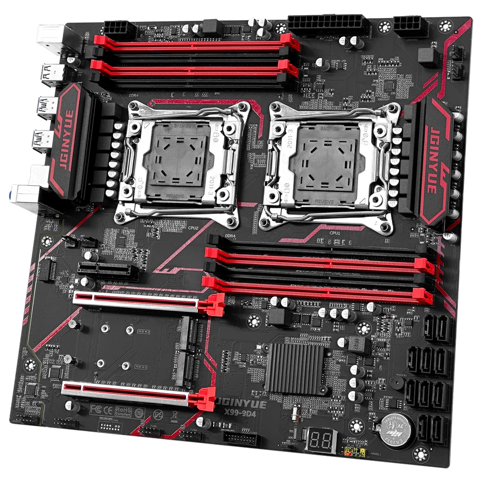 2025 NEW X99-9D4 Dual CPU Motherboard LGA 2011-3 Intel E5 V3 V4 DDR4 Mainboard - Image 3 of 4