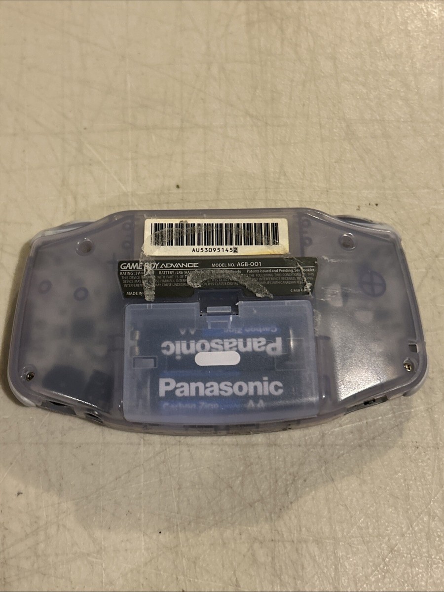 Nintendo Game Boy Advance (AGB-001) - Clear/Glacier - TESTED