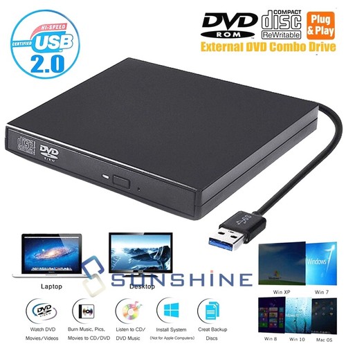 Unidad de CD DVD Externa Grabadora de Reproductor USB Portatil Para Computadora - 第 6/51 張圖片