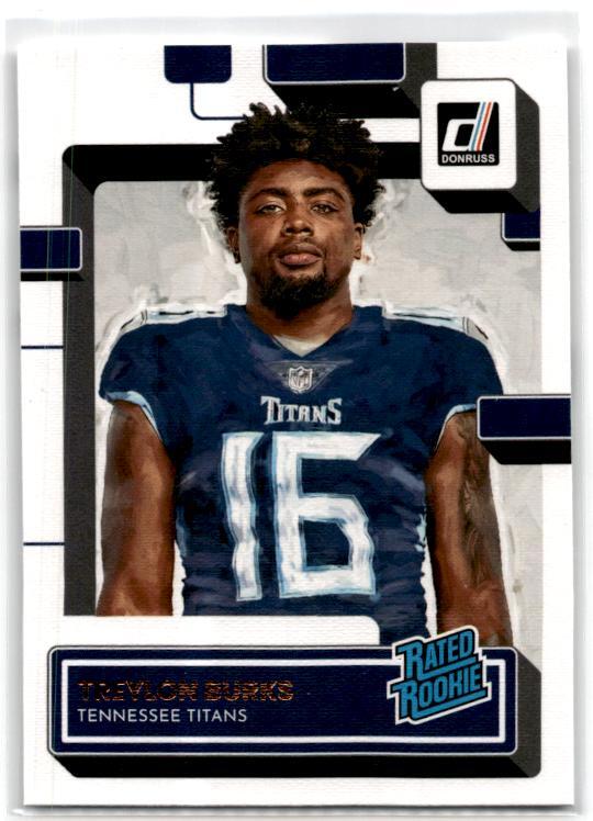 2022 Donruss #312 Treylon Burks Rated Rookies Portrait Tennessee Titans