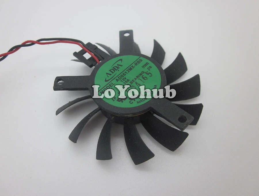 ATI graphics card fan ADDA AD0512MX-RB0 12V 0.1A RSL4510B1 - Image 3 of 4