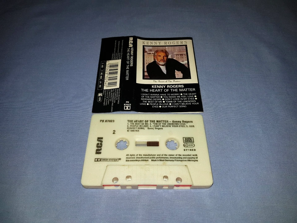 KENNY ROGERS THE HEART OF THE MATTER CASSETTE TAPE ALBUM - Image 2 of 2