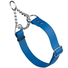 Dog Pet Martingale Collar W 3/4" x L 11"-15" Cerulean Blue