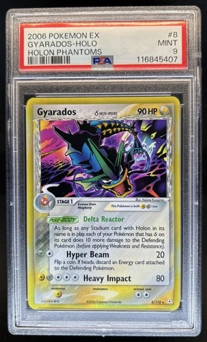 2006 Pokemon EX Holon Phantoms Gyarados Delta Species Holo #8/110 PSA 9