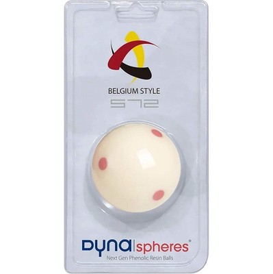 Dynaspheres American Pool Queue-Ball 57,2 mm mit 6 roten Punkten