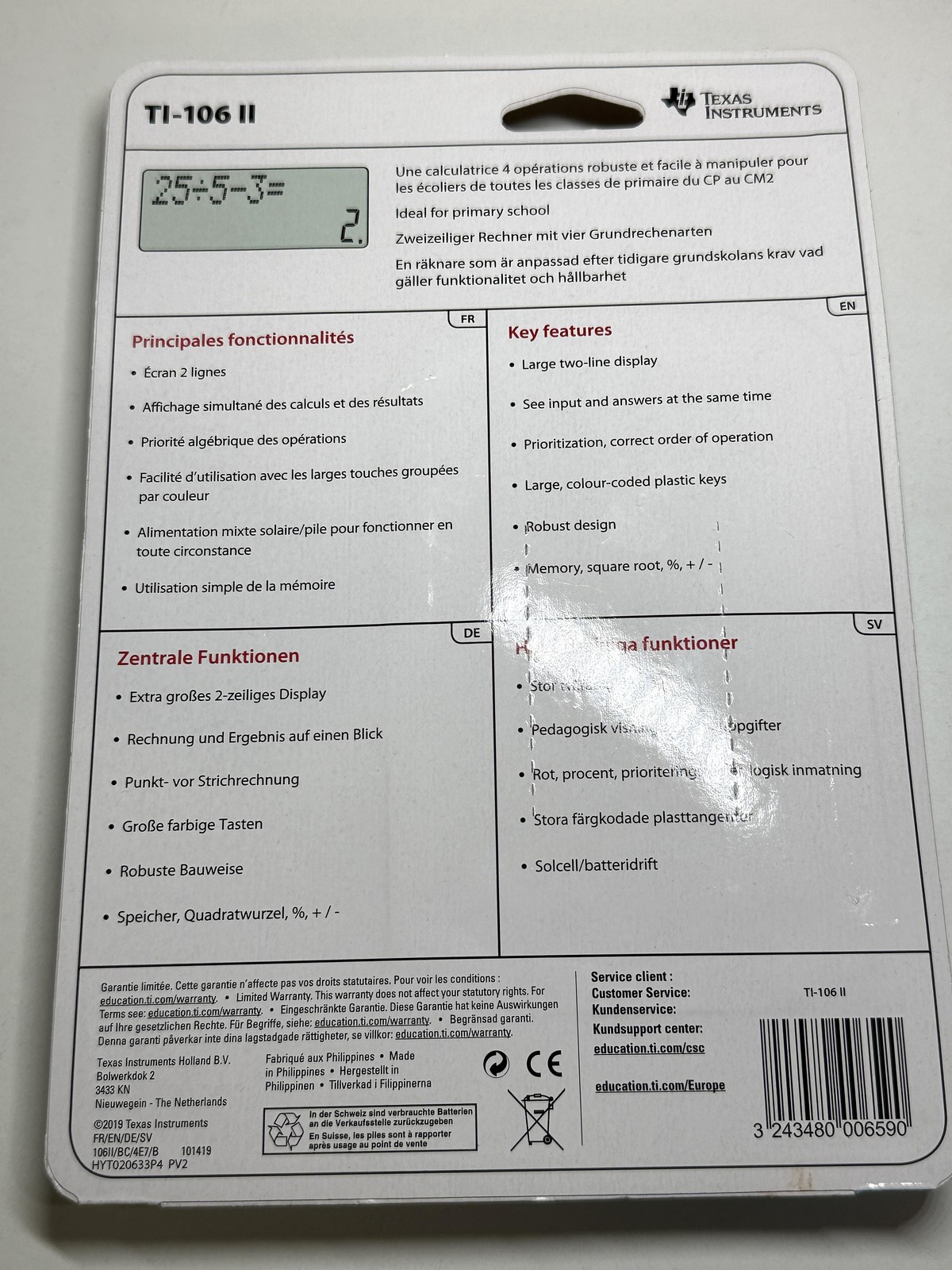 Calculatrice TI 106 II Texas Instruments pour les devoirs - 2