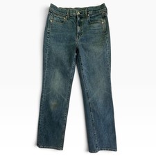 AYR Straight-Leg Jeans Mid Rise  Blue Medium Wash Denim  Women  s Size 30