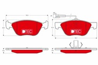 Bremsbelagsatz Scheibenbremse Dtec Cotec Trw GDB1212DTE FüR Lybra Sw Marea 146 1