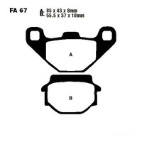 Bremsbelag BremsbeläGe Ebc FA067HH Hinten FüR Kawasaki Kx 500 D Bj. 1988