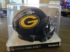 Green Bay Packers DONALD DRIVER Signed Eclipse Speed Mini Helmet Beckett COA