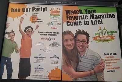 Nickelodeon Magazine 10th Birthday Celebration Print Ad 16x11 2003 
