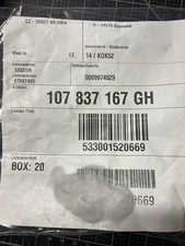 Lock Cylinder - Volkswagen 107 837 167 GH