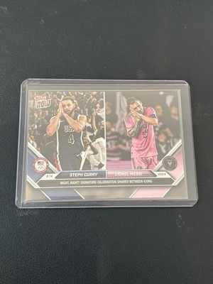 2024 TOPPS NOW Stephen Curry - Lionel Messi ''Night Night Celebration'' #128 New