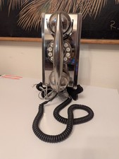 2007 Crosley Brush Chrome Push Button Wall Mount Telephone-Model CR55-Untested