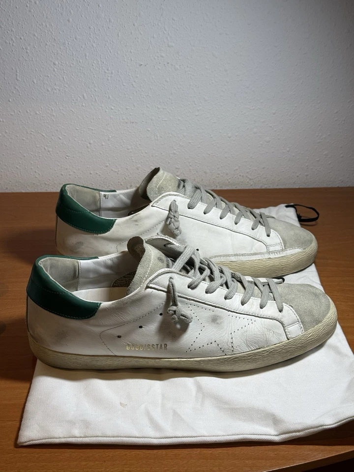 Golden Goose Super-Star Green Heel Size EU 44 / US 11 Authentic Dust Bag No Box - Image 2 of 4